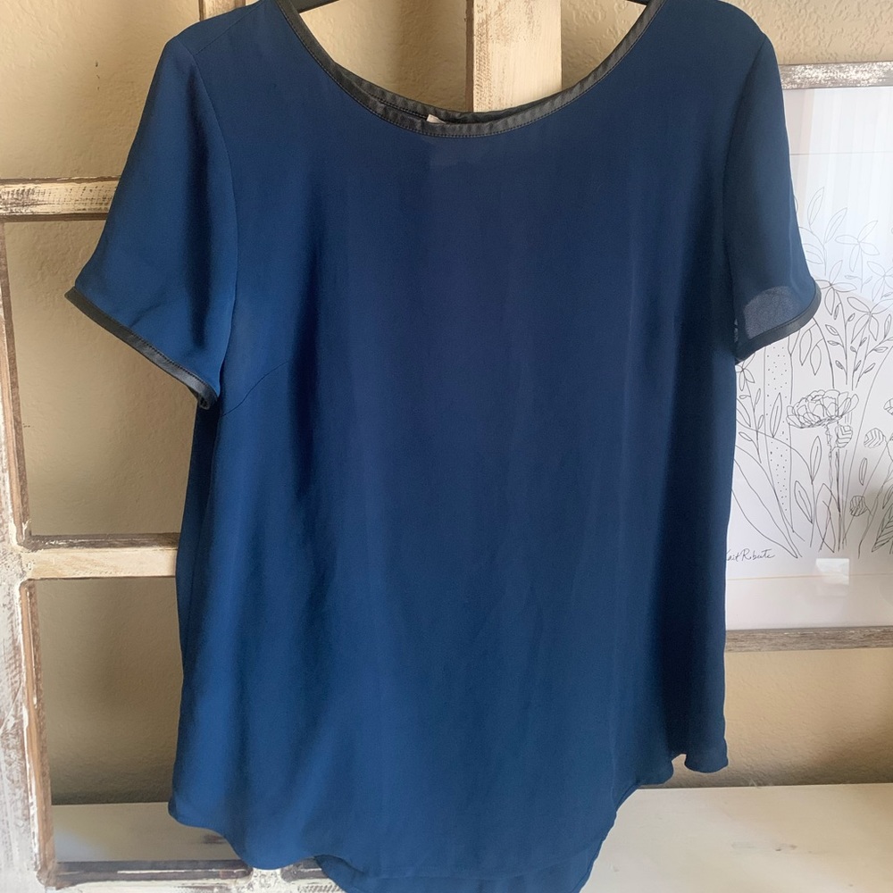 LOFT Blue Blouse Size M